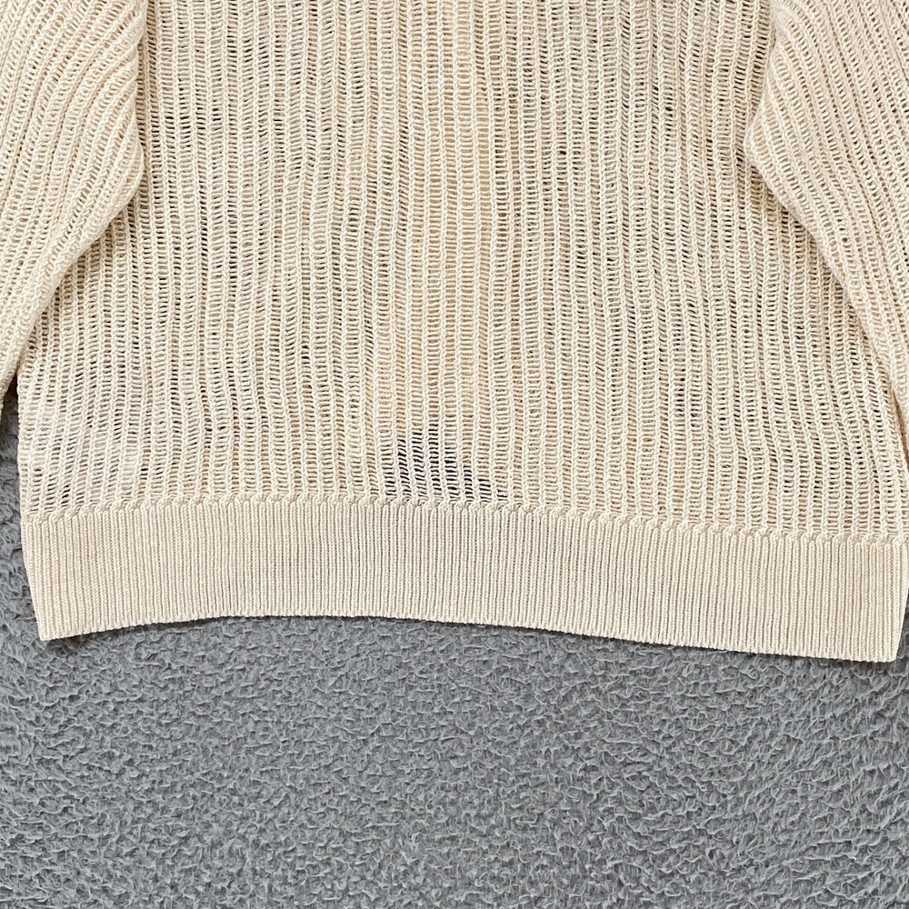 Lauren Ralph Lauren Cardigan Sweater Womens 2X Crochet Open Knit V Neck Cropped - Picture 10 of 13